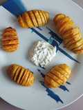 Pomme de terre accordéon gout barbecue et sauce crème légère aneth citron