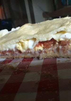 Una foto de Tarta chivito
