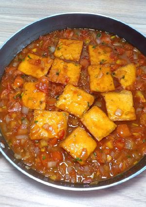 Hình của món Đậu hủ sốt cà chua.