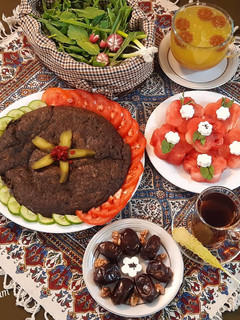 عکسی از دستور کوکو سبزی افطاری