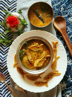 A picture of Rajasthani Dal Dhokli.