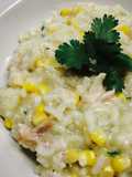 Risotto with Chicken, Grilled Corn and Cilantro
