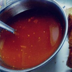 Tomato soup A picture of Tomato soup.