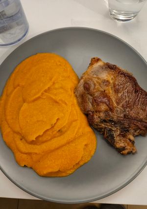Une photo de Purée lentilles corail et carottes rapide et facile