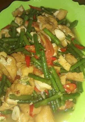 Foto resep Tumis kacang campur tahu