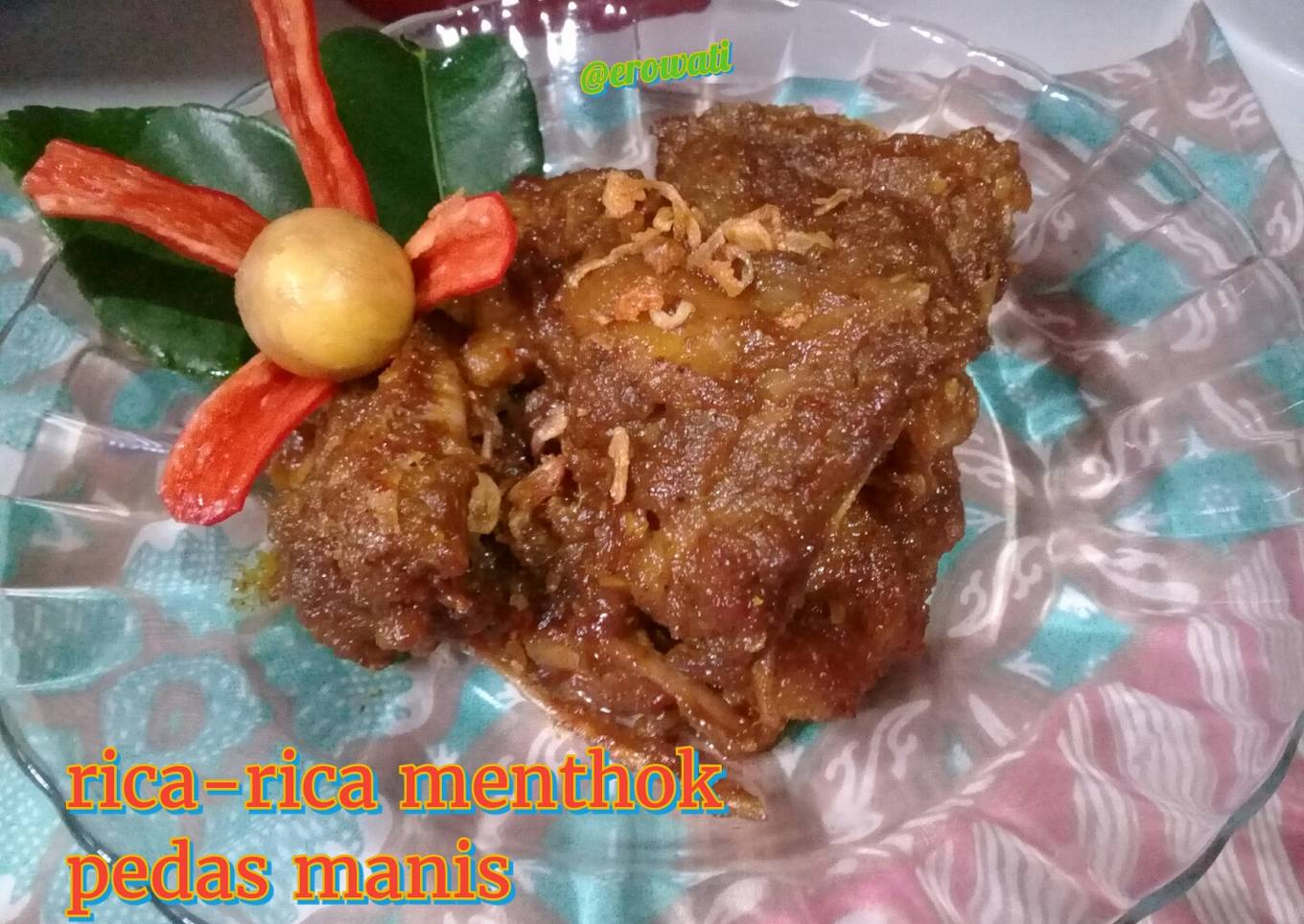 Rica-rica menthok pedas manis