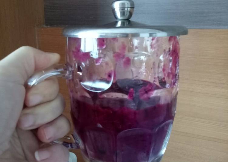 Resep Jus buah naga dan blueberry #AstagaNaga yang Bisa Manjain Lidah