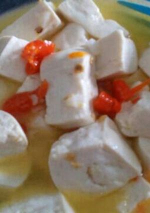 Foto resep Tahu rebus asin pedas