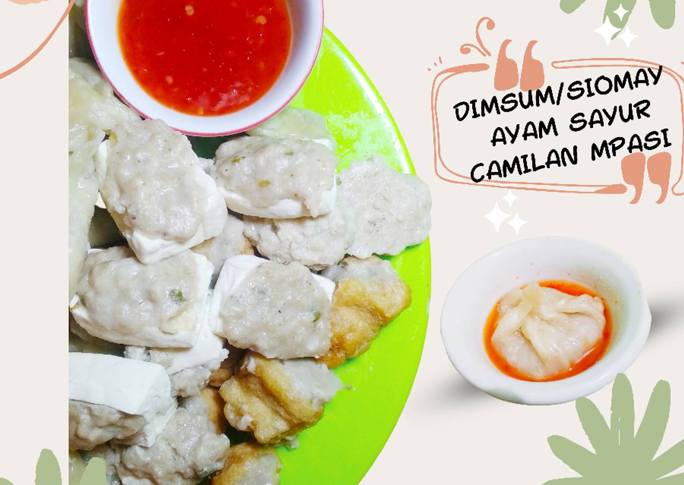 Dimsum/Siomay Ayam Sayur (snack MPASI 15 bulan)