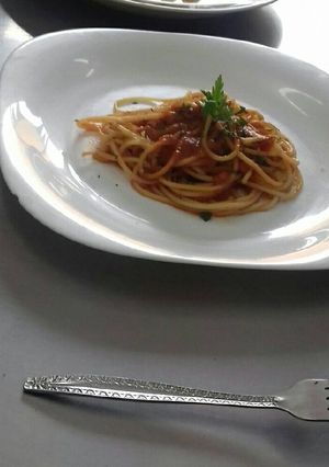 Una foto de Espagueti a la napolitana