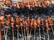 Gambar sate kambing nanas