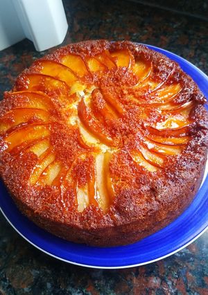 Una foto de Torta invertida de manzanas