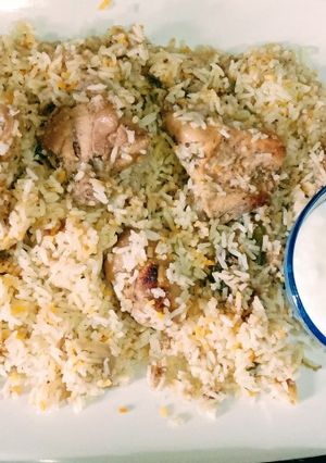 A picture of Chicken Biryani.
