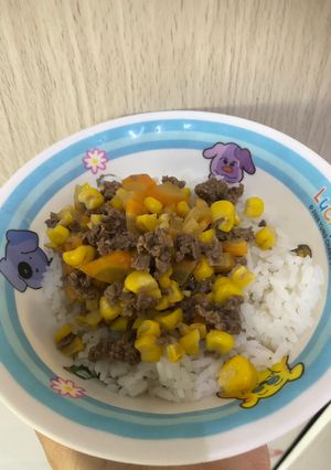 Hình của món Tim lợn xào rau củ.