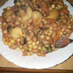A picture of Githeri with Potatoes.