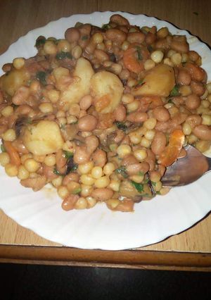 A picture of Githeri with Potatoes.