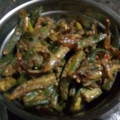A picture of Achari Bhindi.