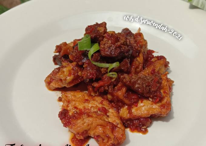 Tahu dan Ati Ayam Masak Sambal