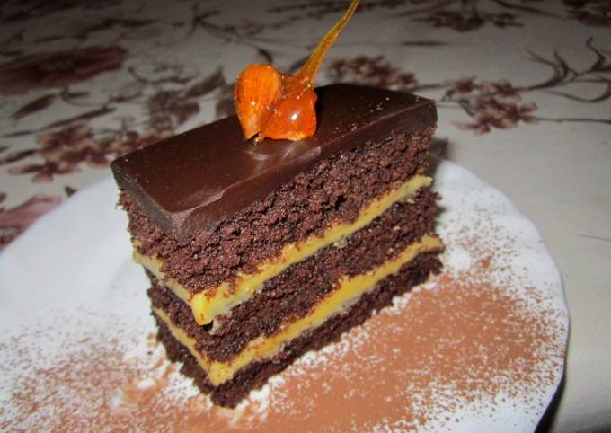 Narancskrémes csokoládékocka recept foto