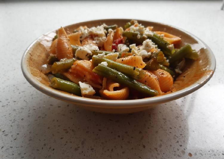 Steps to Prepare Any-night-of-the-week Long bean pasta