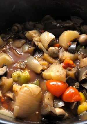 A picture of Slow cooker ratatouille.