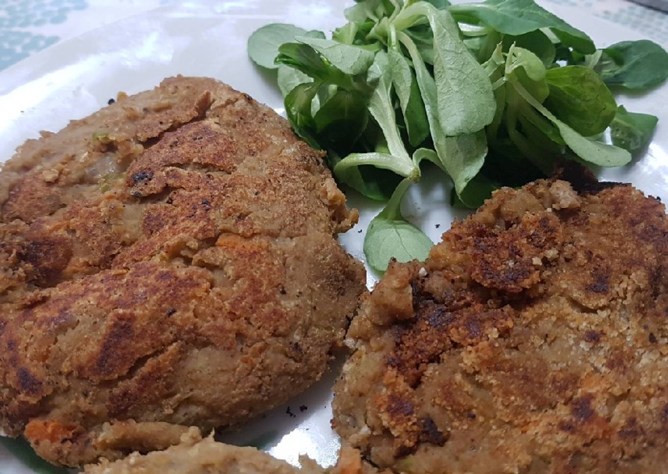 Hamburguesas de lentejas y verduras