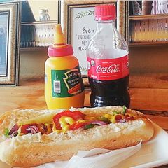 A picture of Hotdog with Toppings.
