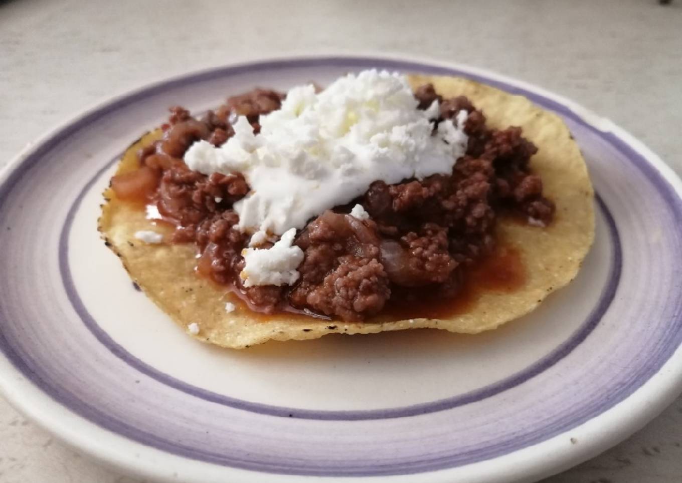 Tinga de molida de res