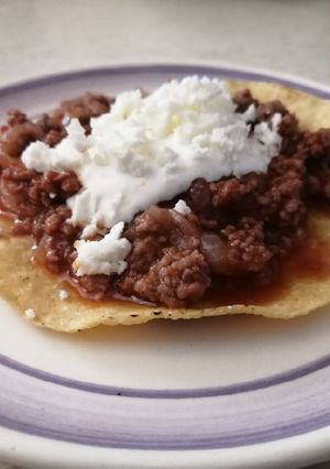 Una foto de Tinga de molida de res