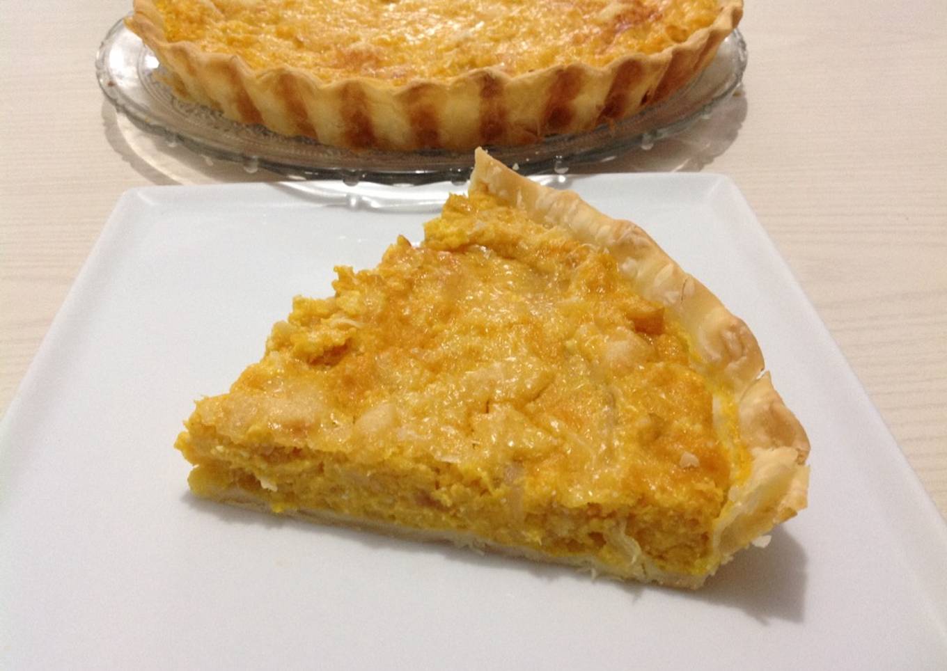 Tarta de Calabaza y Cebollas caramelizadas