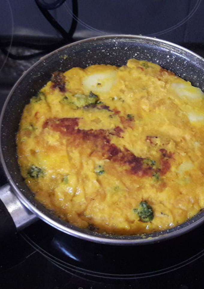 Una foto de 🇪🇸 Tortilla "española" de calabaza vegana 🍳