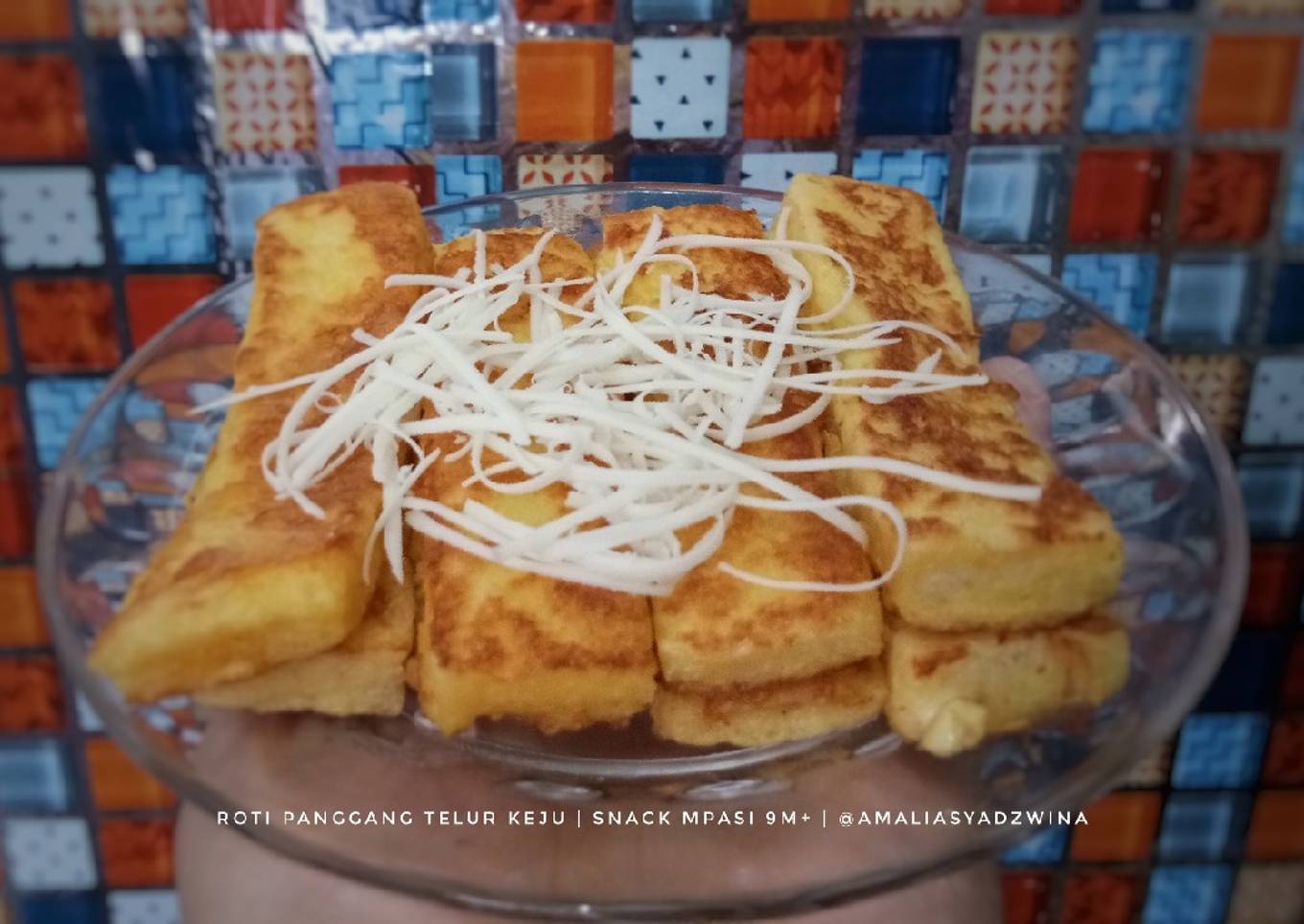 Roti Panggang Telur Keju (Snack MPASI 9M+)