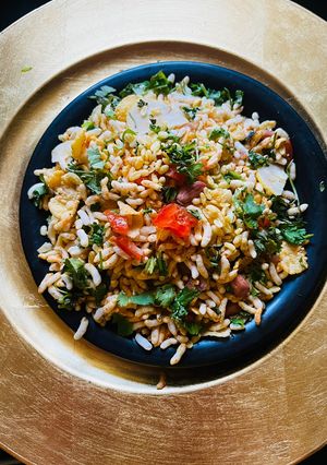A picture of Fireless Crunchy Puff Rice Bhel (evening snacks).