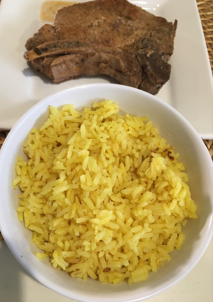Una foto de Arroz al Cúrcuma
