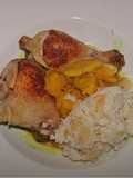น่องไก่บนแกงผลไม้