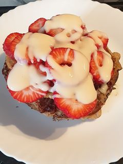 Una foto de Tortitas de plátano proteicas