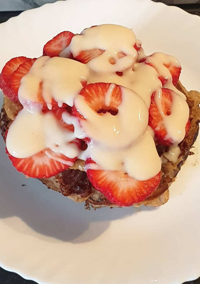 Una foto de Tortitas de plátano proteicas