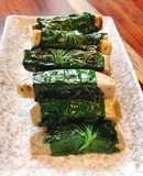 Giò phổ tai cuộn lá lốt