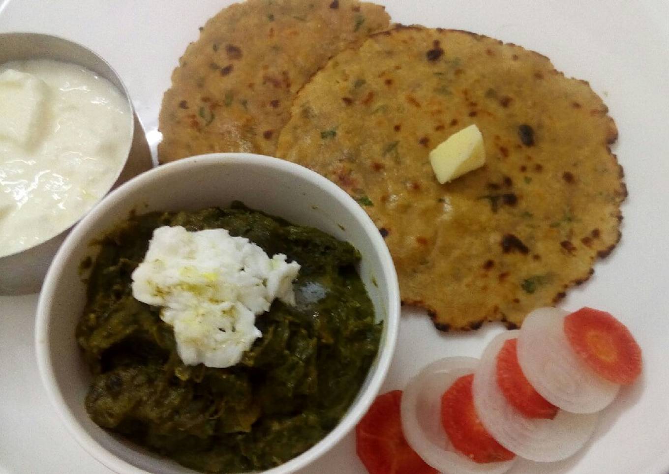 Sarso da saag and makke di roti