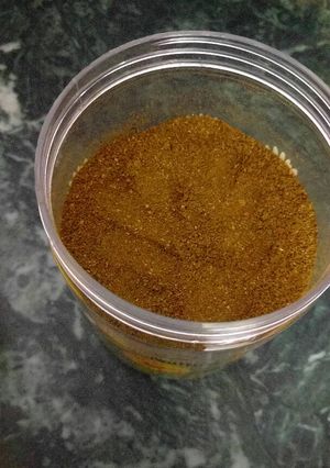 A picture of Rasam/Charu Podi.