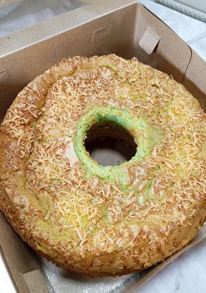 Foto resep CHIFFON PANDAN -toping keju