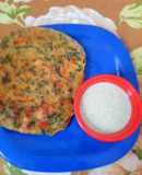 Oats & Rice flour vegetable chila
