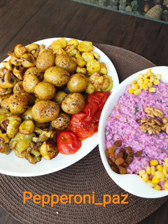 عکسی از دستور خوراک سبزیجات + سالاد کلم