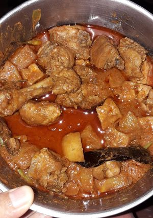 Foto resep Semur ayam, tahu dan kentang