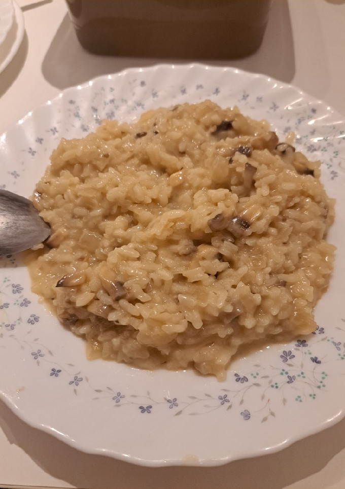 Una foto de Risotto de champiñones