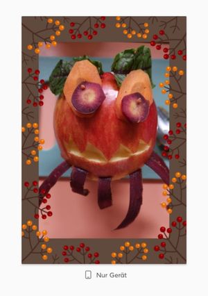Kleines Apfel - Halloween - Monster Rezepthauptbild