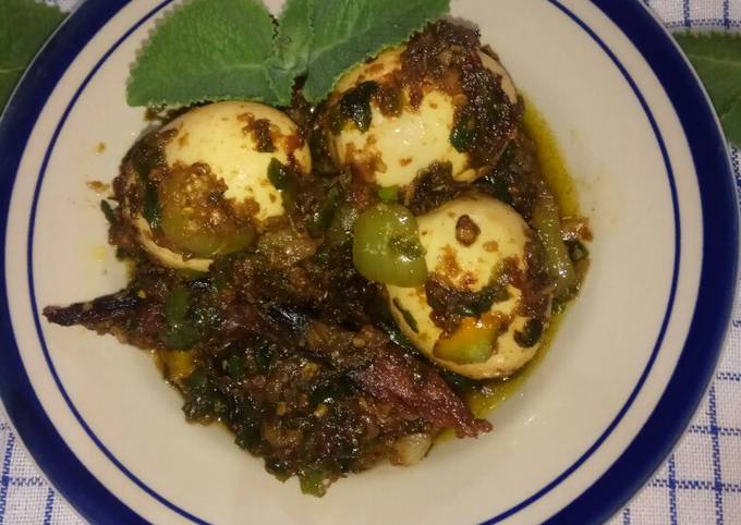 Sambel tongkol telur Bumbu Cabai hijau