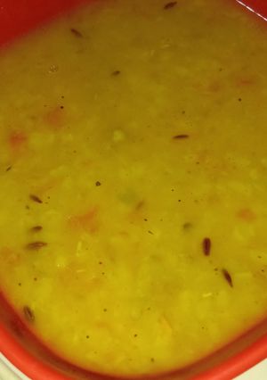 A picture of Yellow Moong dal.
