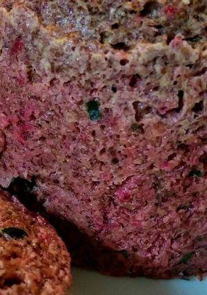 Una foto de PAN De Linaza con Remolacha (betabel) a la Taza....!