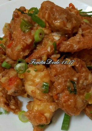 Foto resep Udang Tahu Saus Telur Asin